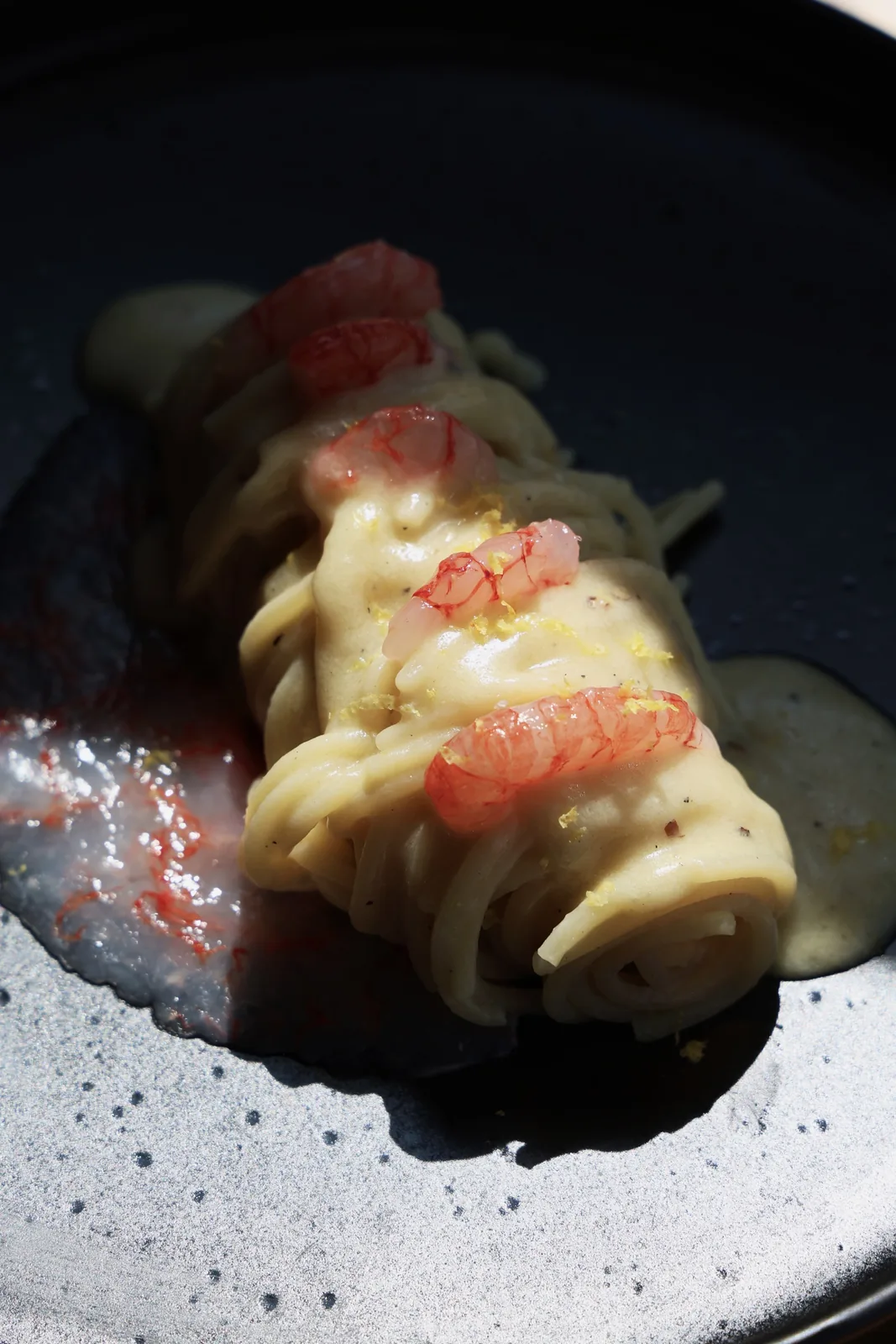 Tagliolini con gamberi